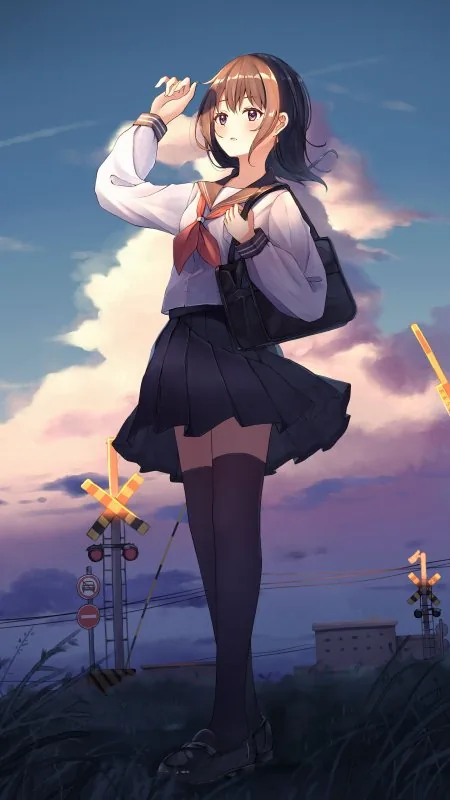 Schoolgirl Uniform HD Anime Wallpaper