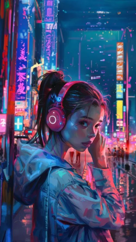 Anime Street Girl HD Wallpaper