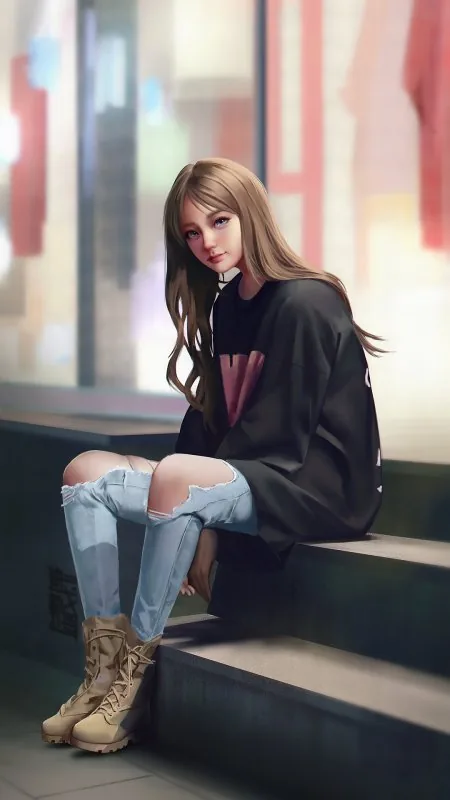Stylish Girl HD Anime Wallpaper