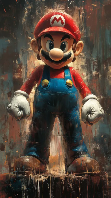 Super Mario Cartoon Art Anime Wallpaper