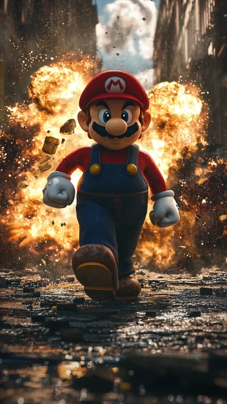 Super Mario Walking Anime Wallpaper
