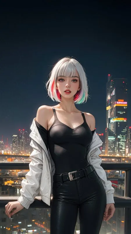 The Urban Anime Girl Phone Wallpaper