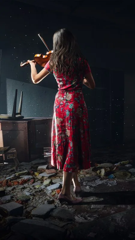 Violin Girl HD Anime Wallpaper