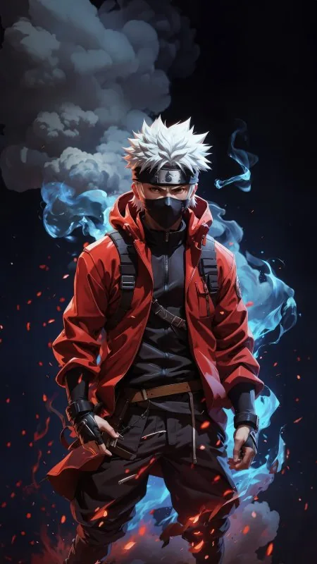 White Hair Naruto Anime Phone Wallpaper