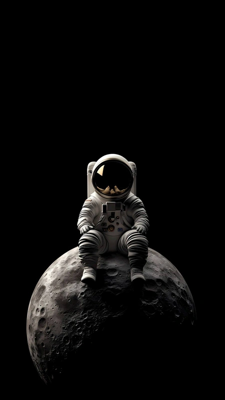 Astronaut On Moon Wallpaper