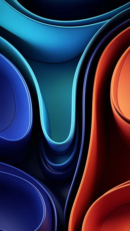 Abstract Bending Texture Blue Purple Orange Background Wallpaper