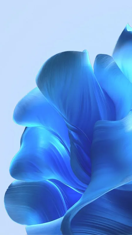Blue Background Abstract Flower Phone Wallpaper