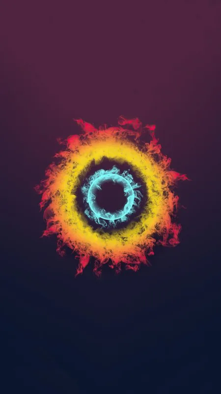 Fire Circle Abstract HD Background Wallpaper