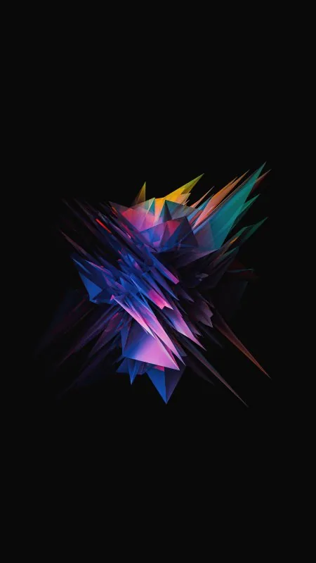 Glass Abstract Sharp Shapes Background Wallpaper