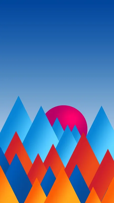 Mountains Sun Minimal Abstract HD Background Wallpaper