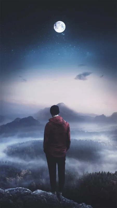 Alone Boy Black Wallpaper