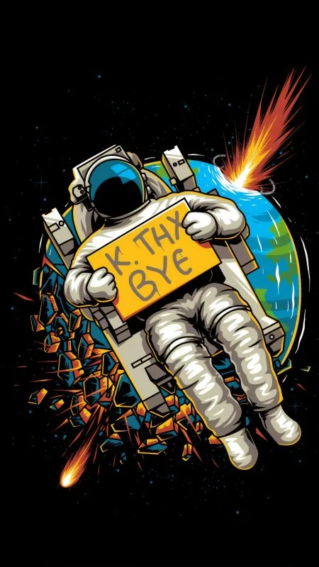 Black Astronaut Wallpaper