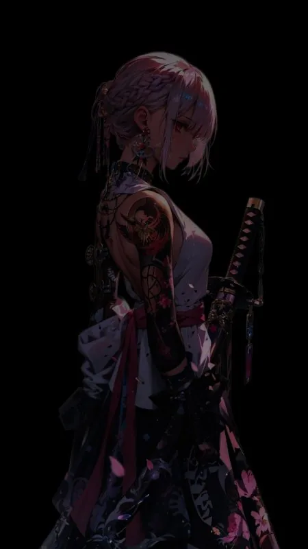 Dark Anime Girl HD Black Wallpaper