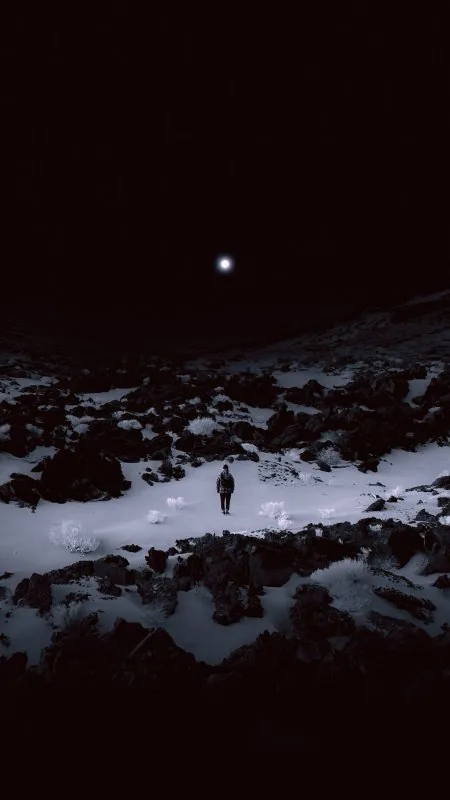 Black Dark Iceland Landscape Wallpaper