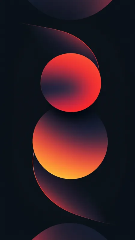 Dark Minimalist Shapes Black Wallpaper