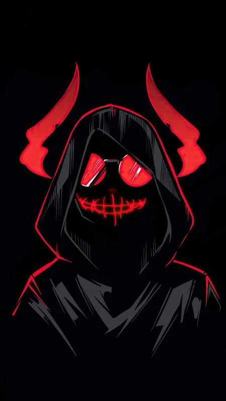 Black Devil Boy Phone Wallpaper