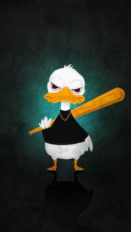 Donald Duck Black Wallpaper