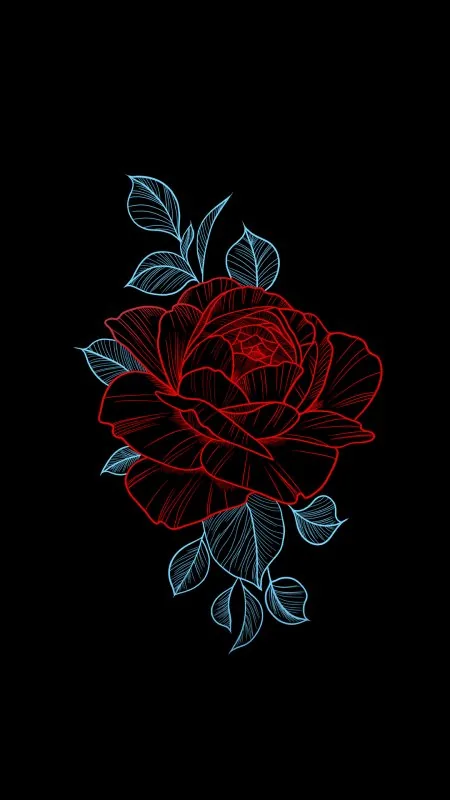 Flower Black Wallpaper