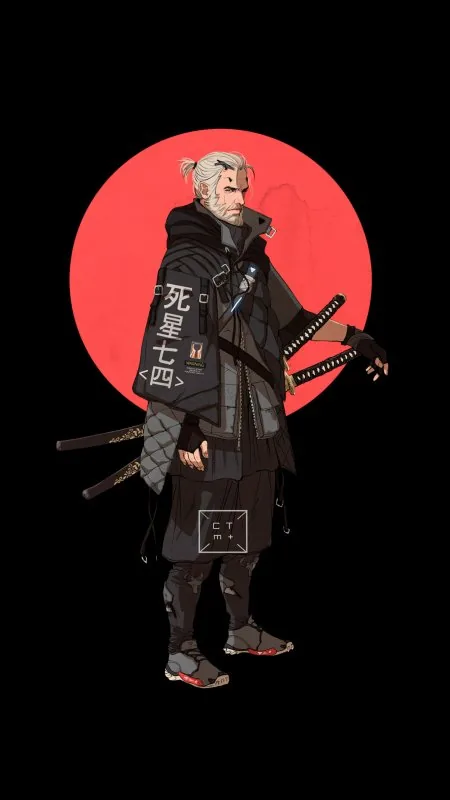 Geralt Of Rivia The Witcher Black Wallpaper