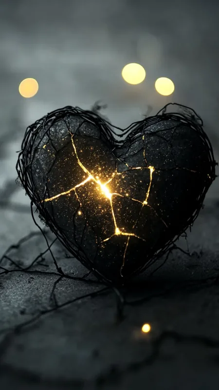 Black Heart HD Wallpaper