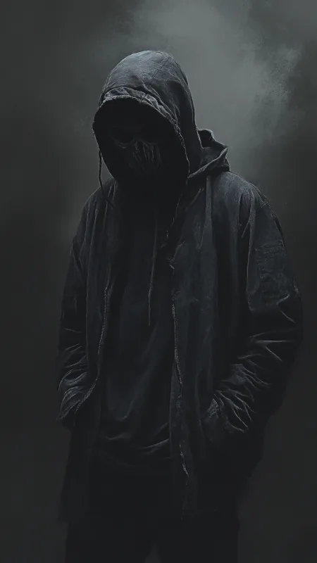 Black Hoodie Man Phone Wallpaper
