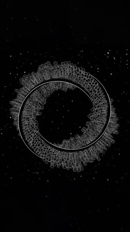 Black Mobius City Dark Wallpaper
