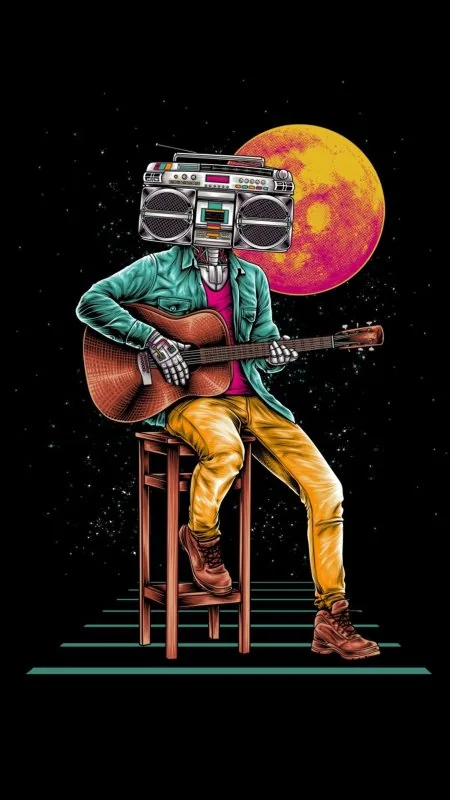 Musician Digital Art HD Black Wallpaper
