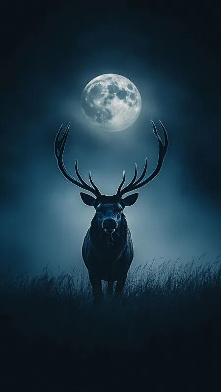 Reindeer Dark HD Black Wallpaper