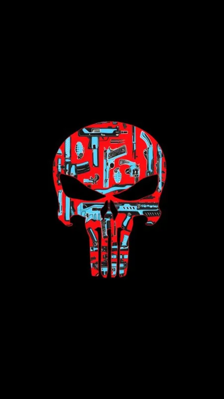 Skull Mobile Black Wallpaper