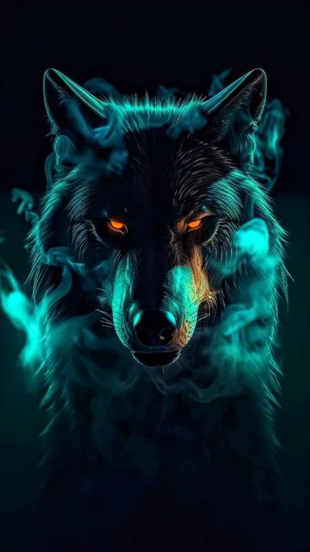 Wolf HD Black Wallpaper