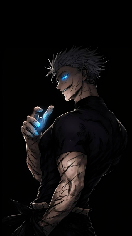 Blue Glow Anime Boy Wallpaper