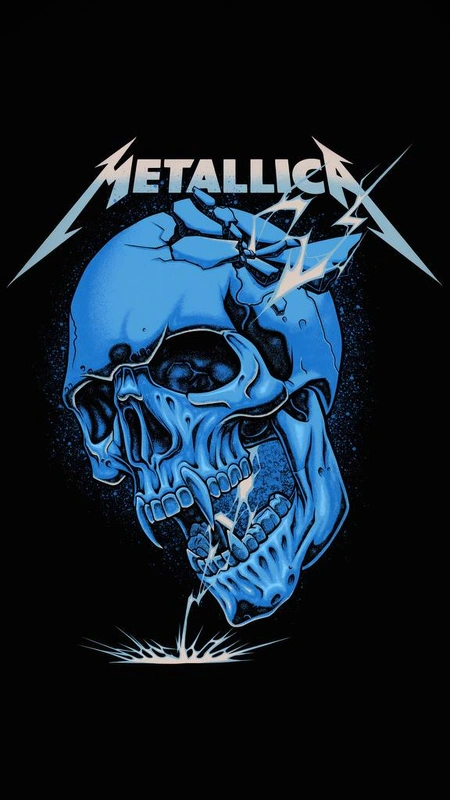 Blue Metal Skull Wallpaper