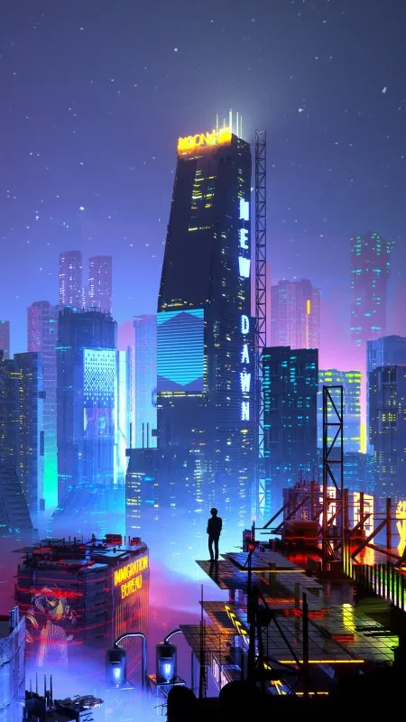 Alone Sci Fi City Cool HD Wallpaper