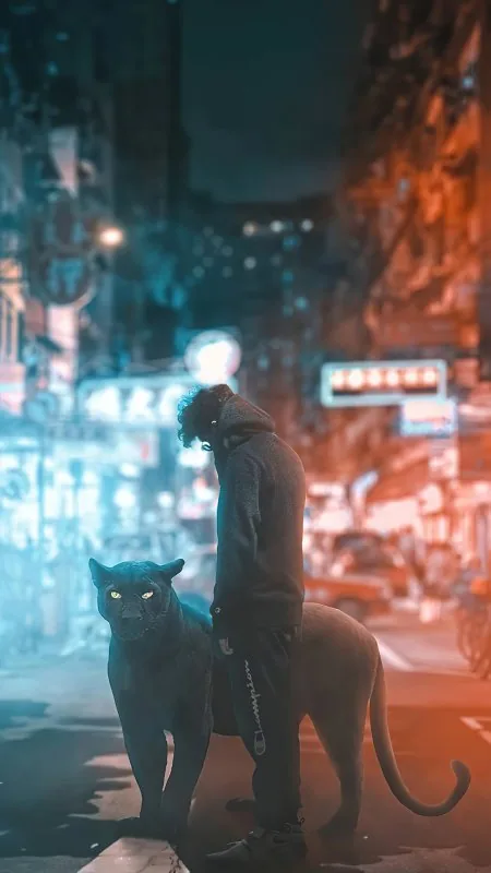 Cool Black Panther Boy Wallpaper