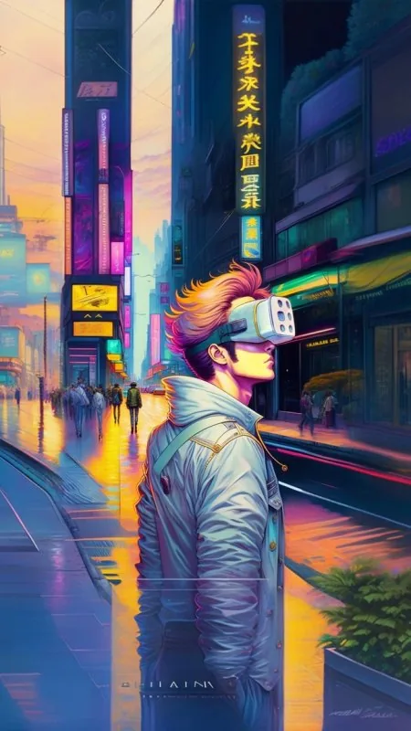 Boy Cyberpunk Style Cool Wallpaper