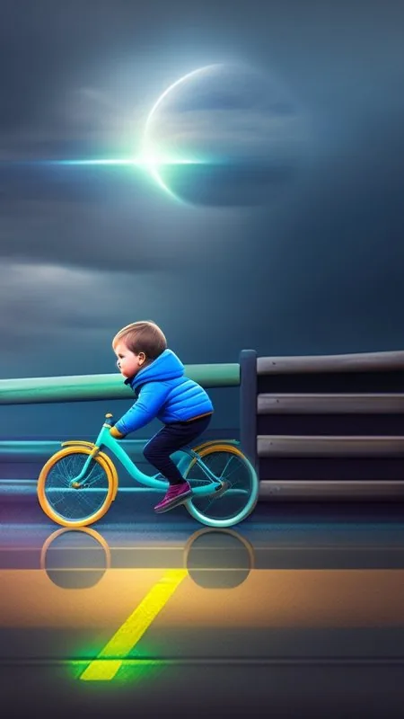 Boy Cycling HD Cool Wallpaper
