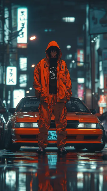 Cool Boy With Car HD Wallpaper