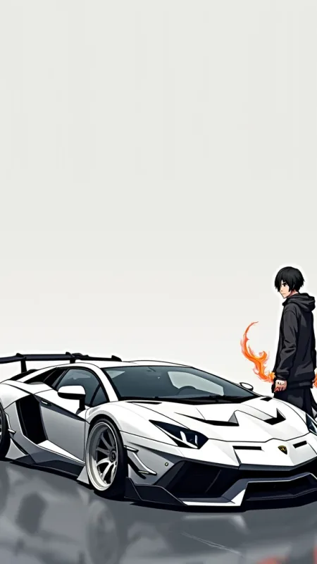 Cool Boy With Car HD Wallpaper