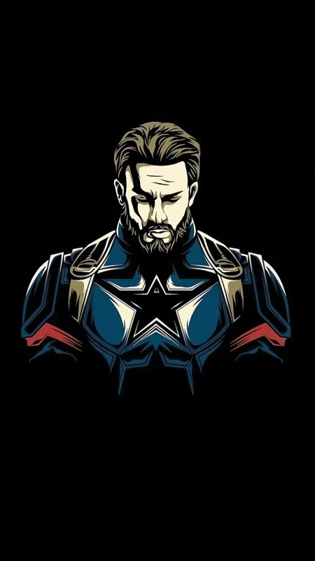 Captain America Dark Portrait Cool Wallpaper