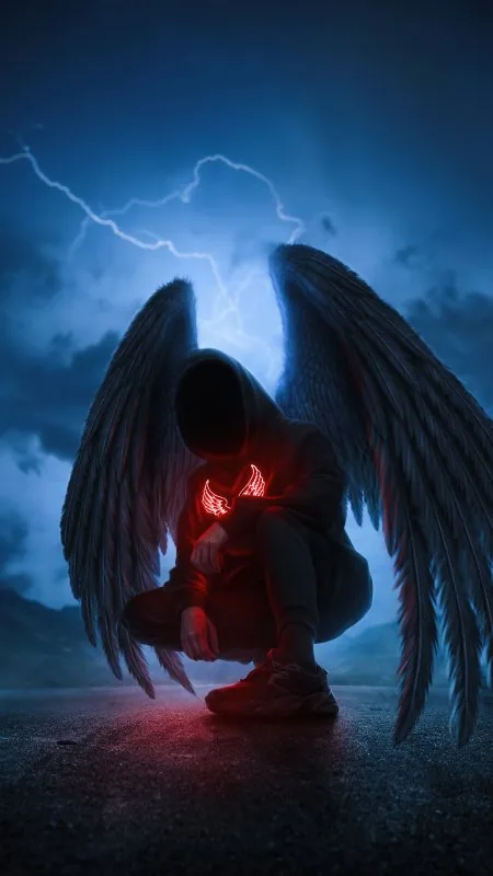 Dark Life Angel Boy Cool Wallpaper