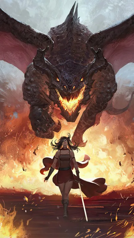 Fantasy Cool Dragon Art Phone Wallpaper