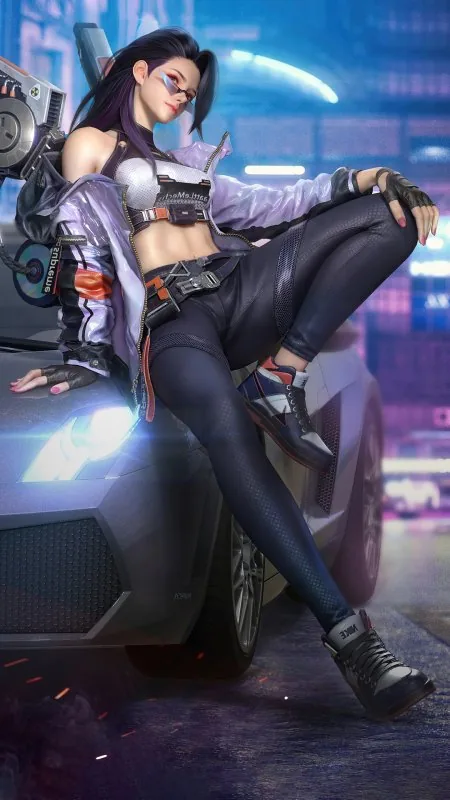 Cool Girl Portrait Stylish Art Wallpaper