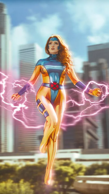 Cool Jean Grey Cosplay Powers Wallpaper