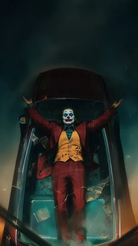Cool Joker Free Fall Moment Wallpaper
