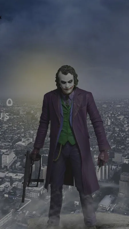 Cool Joker In Gotham City Wallpaper