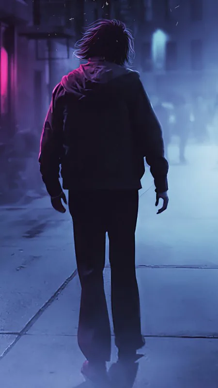 Cool Joker Walking Alone Wallpaper