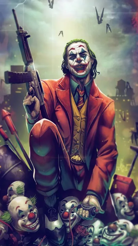 Joker With Gun HD Cool Wallpaper