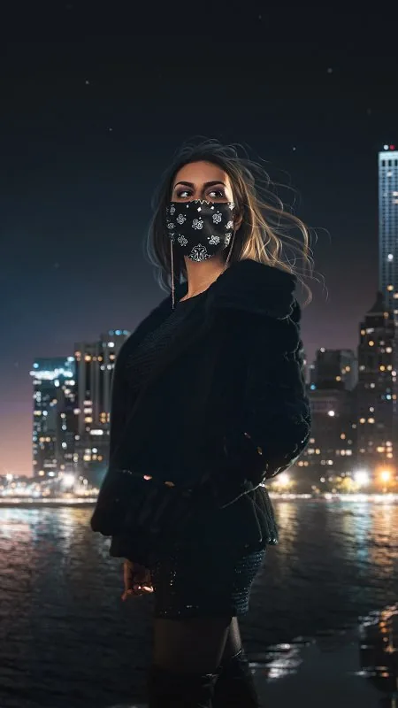 Mask Girl Cool Wallpaper