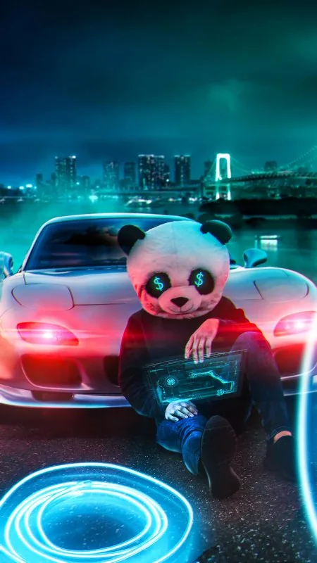 Panda Money Guy Cool Wallpaper