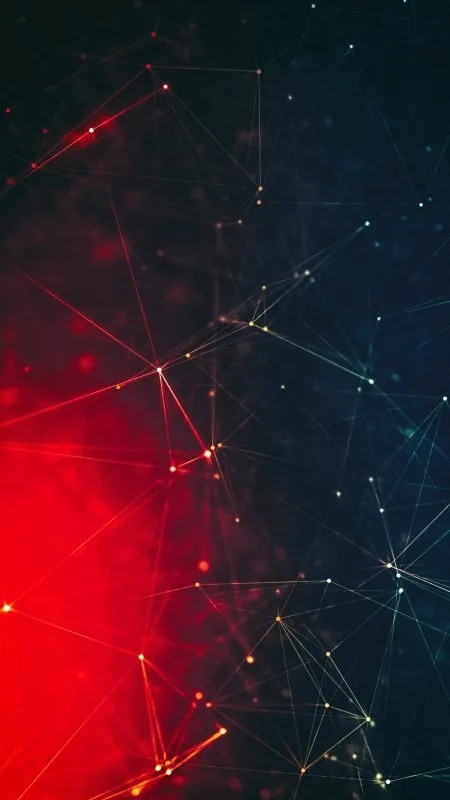 Red Blue Plexus Lines Cool Wallpaper